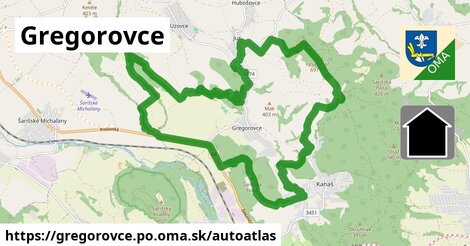 ikona Mapa autoatlas v gregorovce.po