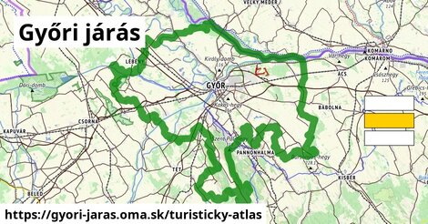 ikona Turistická mapa turisticky-atlas v gyori-jaras