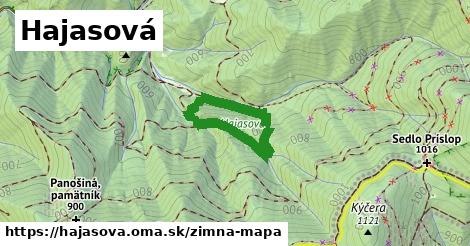 ikona Hajasová: 0 m trás zimna-mapa v hajasova