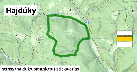 ikona Hajdúky: 0 m trás turisticky-atlas v hajduky