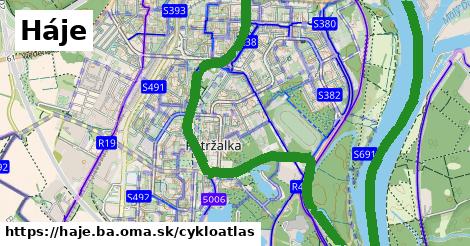 ikona Háje: 48 km trás cykloatlas v haje.ba