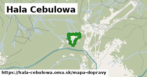 ikona Hala Cebulowa: 0 m trás mapa-dopravy v hala-cebulowa