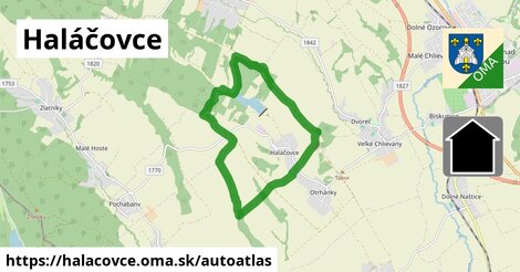 ikona Mapa autoatlas v halacovce