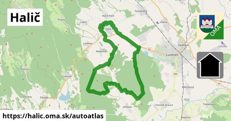 ikona Mapa autoatlas v halic