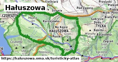 ikona Turistická mapa turisticky-atlas v haluszowa