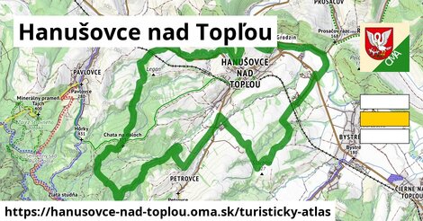 ikona Turistická mapa turisticky-atlas v hanusovce-nad-toplou