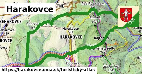 ikona Turistická mapa turisticky-atlas v harakovce