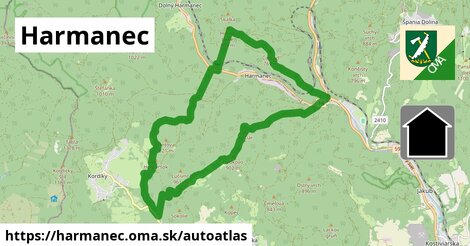 ikona Mapa autoatlas v harmanec