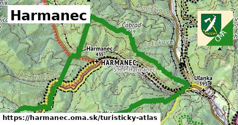 ikona Harmanec: 0 m trás turisticky-atlas v harmanec