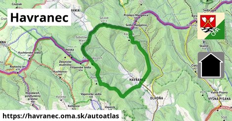 ikona Mapa autoatlas v havranec