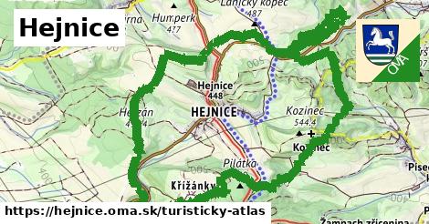 ikona Turistická mapa turisticky-atlas v hejnice