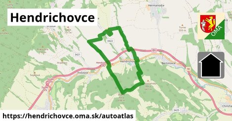 ikona Mapa autoatlas v hendrichovce