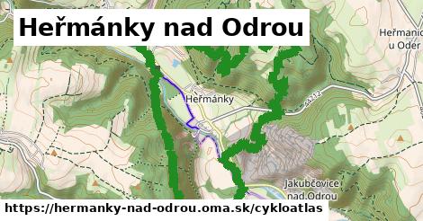 ikona Heřmánky nad Odrou: 2,5 km trás cykloatlas v hermanky-nad-odrou