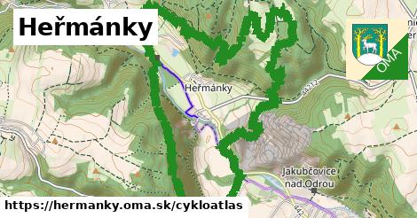 ikona Heřmánky: 2,5 km trás cykloatlas v hermanky