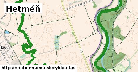 ikona Hetméň: 5,1 km trás cykloatlas v hetmen