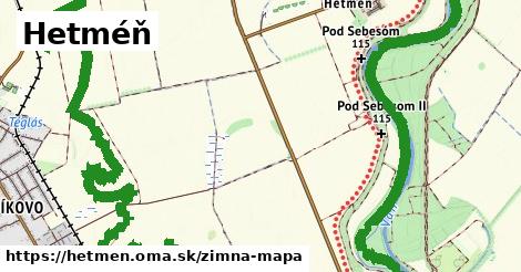 ikona Hetméň: 0 m trás zimna-mapa v hetmen