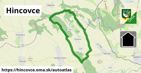 ikona Mapa autoatlas v hincovce