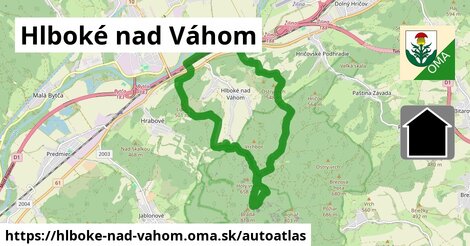 ikona Mapa autoatlas v hlboke-nad-vahom