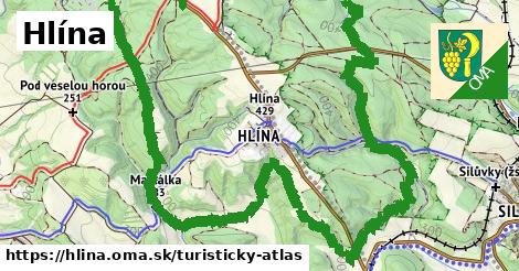 ikona Turistická mapa turisticky-atlas v hlina