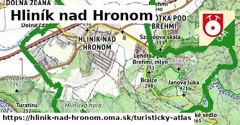 ikona Hliník nad Hronom: 1,85 km trás turisticky-atlas v hlinik-nad-hronom