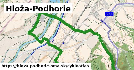 ikona Hloža-Podhorie: 3,6 km trás cykloatlas v hloza-podhorie