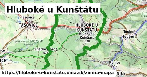ikona Hluboké u Kunštátu: 0 m trás zimna-mapa v hluboke-u-kunstatu