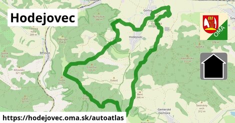 ikona Mapa autoatlas v hodejovec