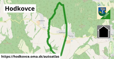 ikona Mapa autoatlas v hodkovce