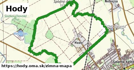 ikona Hody: 0 m trás zimna-mapa v hody