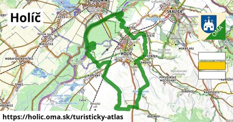 ikona Holíč: 41 km trás turisticky-atlas v holic