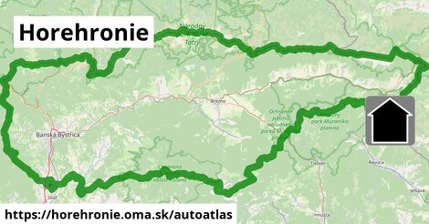 ikona Mapa autoatlas v horehronie