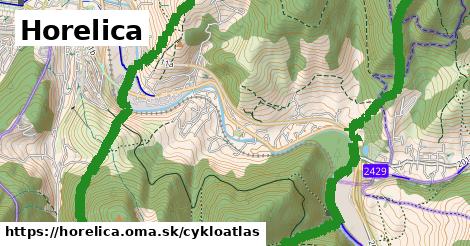 ikona Horelica: 2,9 km trás cykloatlas v horelica