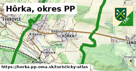 ikona Hôrka, okres PP: 0 m trás turisticky-atlas v horka.pp