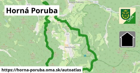 ikona Mapa autoatlas v horna-poruba