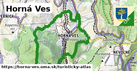 ikona Horná Ves: 0 m trás turisticky-atlas v horna-ves