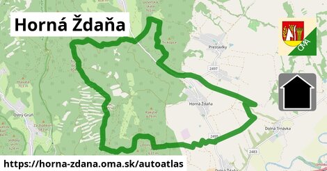 ikona Mapa autoatlas v horna-zdana