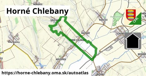 ikona Mapa autoatlas v horne-chlebany