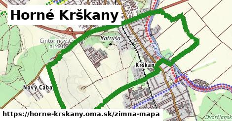 ikona Horné Krškany: 0 m trás zimna-mapa v horne-krskany