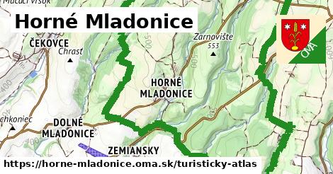 ikona Horné Mladonice: 0 m trás turisticky-atlas v horne-mladonice