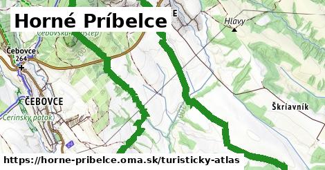 ikona Horné Príbelce: 511 m trás turisticky-atlas v horne-pribelce