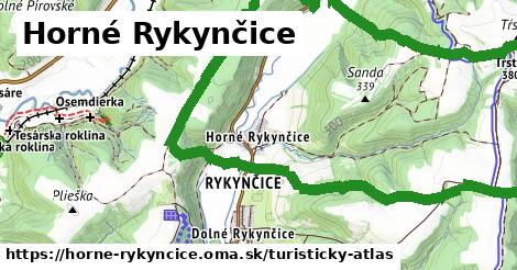 ikona Horné Rykynčice: 4,3 km trás turisticky-atlas v horne-rykyncice