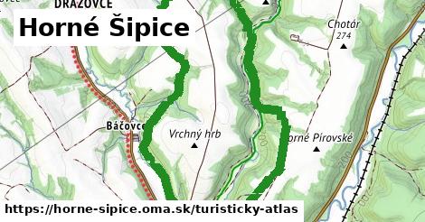 ikona Horné Šipice: 3,2 km trás turisticky-atlas v horne-sipice