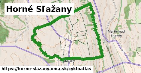 ikona Horné Sľažany: 1,97 km trás cykloatlas v horne-slazany