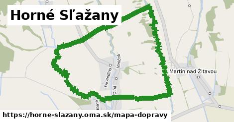 ikona Horné Sľažany: 0 m trás mapa-dopravy v horne-slazany