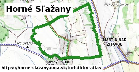 ikona Horné Sľažany: 0 m trás turisticky-atlas v horne-slazany