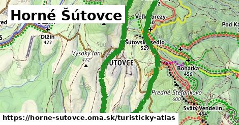 ikona Horné Šútovce: 2,2 km trás turisticky-atlas v horne-sutovce