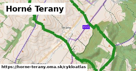 ikona Horné Terany: 9,7 km trás cykloatlas v horne-terany