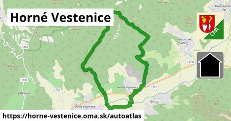 ikona Mapa autoatlas v horne-vestenice