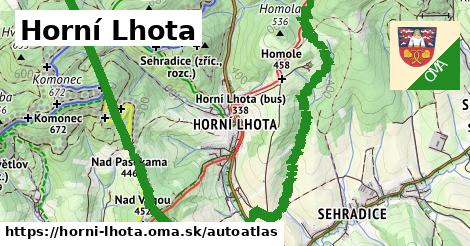 ikona Mapa autoatlas v horni-lhota