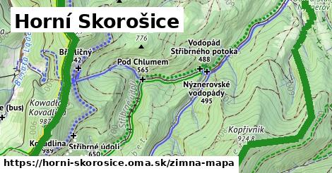 ikona Horní Skorošice: 1,93 km trás zimna-mapa v horni-skorosice